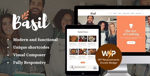 Basil 1.3.13 - Cooking Classes and Workshops WordPress Theme