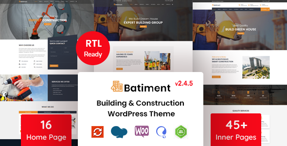 Batiment 1.1 - Construction & Building  WordPress Theme