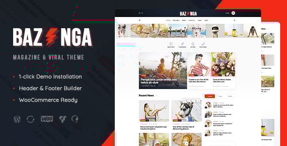 Bazinga 1.1.9 - Viral Blog WordPress Theme