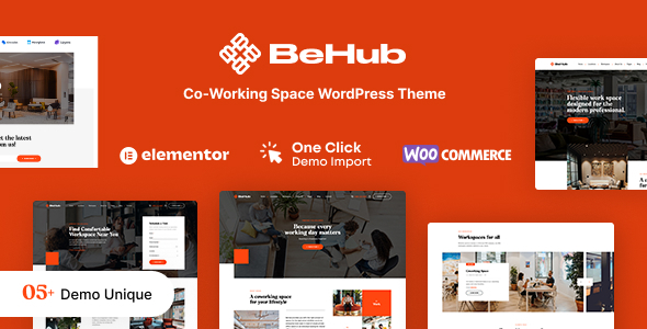 BeHub  Coworking Space WordPress Theme