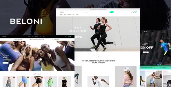 Beloni  Workout Wear WooCommerce WordPress Theme