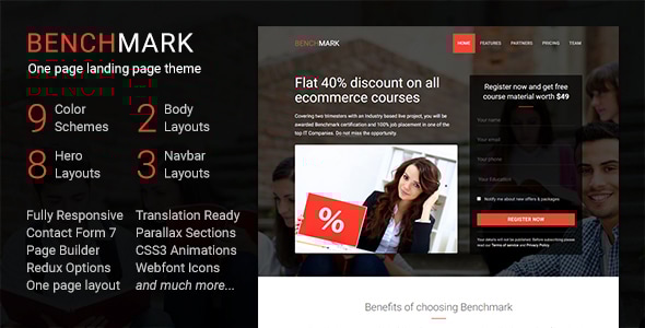 Benchmark 1.6.0 - Multipurpose Landing Page WordPress Theme