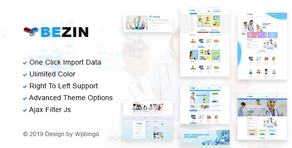 Bezin  Pharmacy & Health WooCommerce WordPress Theme