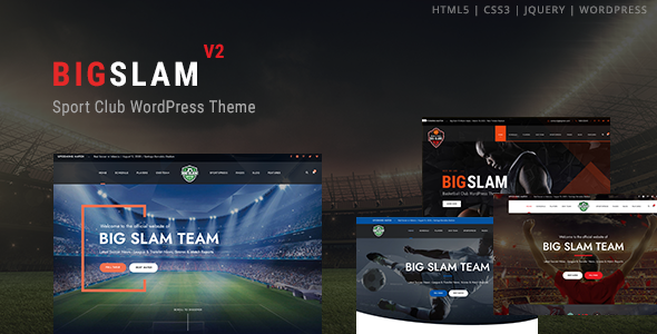 Big Slam Sport Clubs 6.8 - Soccer WordPress