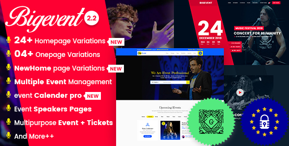 BigEvent- 5.5 - Conference Event WordPress Theme
