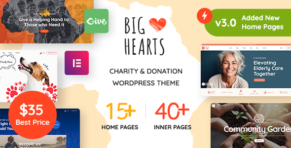 BigHearts 3.0.11 - Charity & Donation WordPress Theme