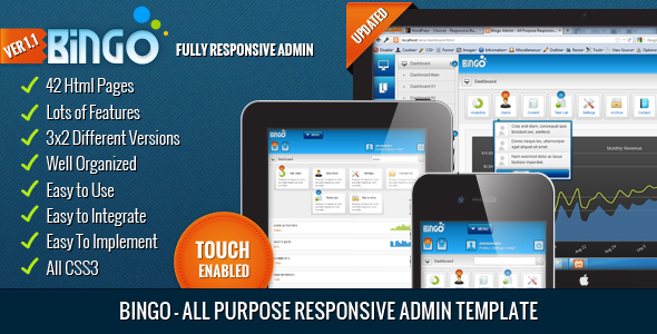 Bingo 1.1 - All Purpose Responsive Admin Template