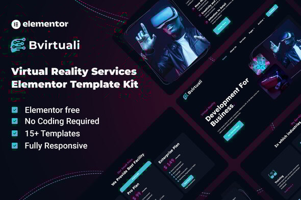 Birtuali - Virtual Reality Services Elementor Template Kit