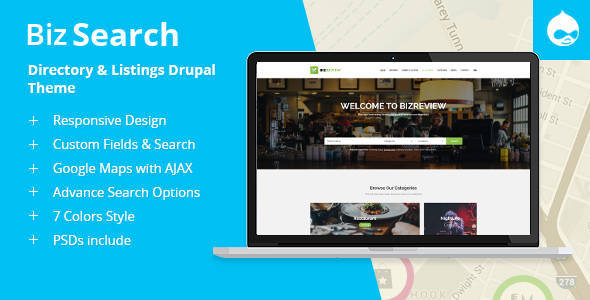 BizSearch 1.8 - Directory & Listing Drupal Theme
