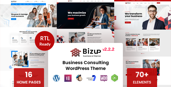 Bizup 2.2.0 - Business Consulting WordPress Theme