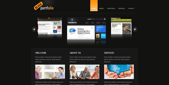 Black Portfolio Drupal 6 Template