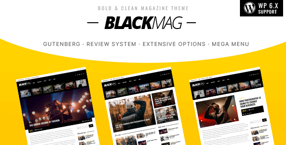 BLACKMAG 2.0.1 - Bold & Clean Magazine Theme