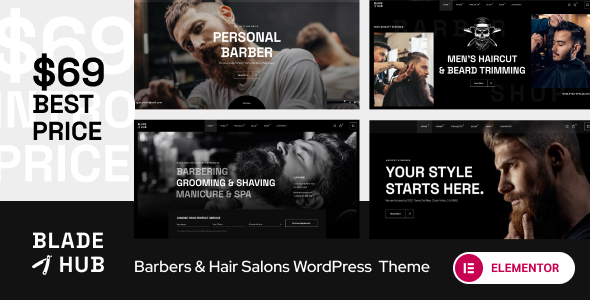 BladeHub 1.0.9 - Barber Shop & Hairdressers WordPress Theme