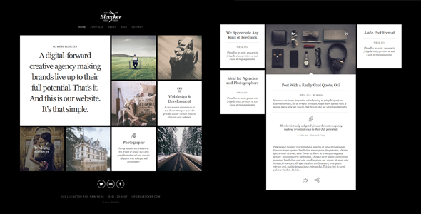 Bleecker  Modern Portfolio WordPress Theme