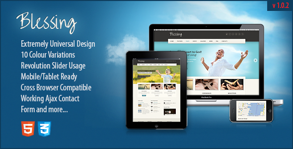 Blessing  Responsive Church & Charity Site Template