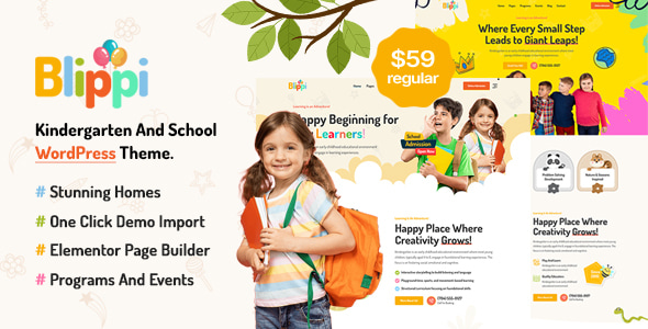 Blippi 7.4 - Children Kindergarten WordPress Theme