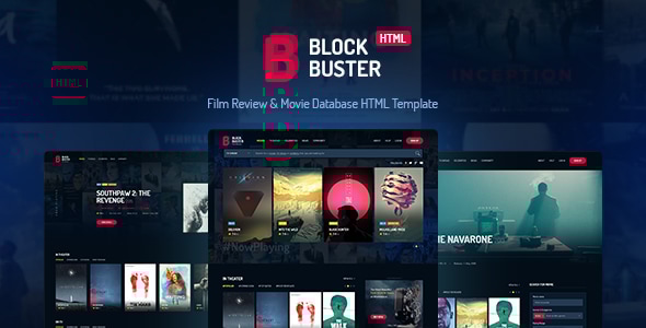 BlockBuster 2.0 - Film Review & Movie Database HTML Template
