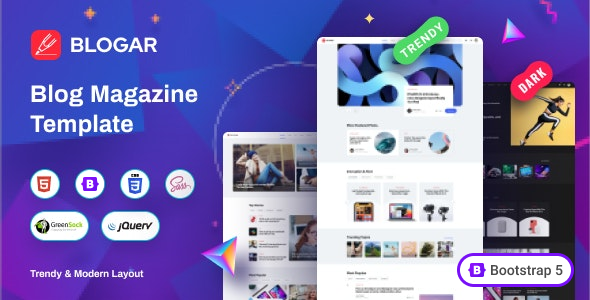 Blogar 1.7.3 - Blog Magazine HTML Template