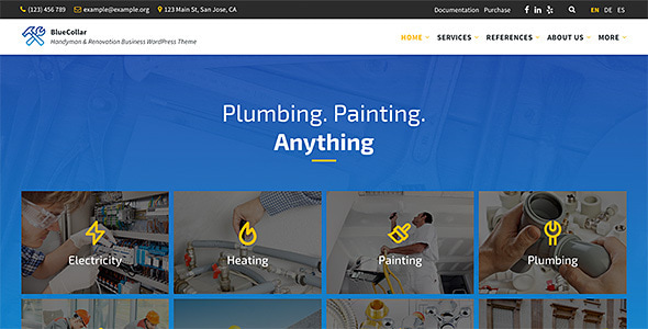 BlueCollar 2.7.15 - Handyman & Renovation Business WordPress Theme