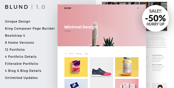 Blund 1.2 - Minimal Portfolio WordPress Theme