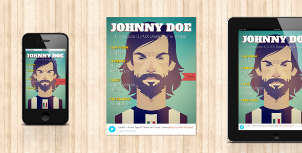 BookCard 1.3.3 - 3D Folded vCard HTML Template