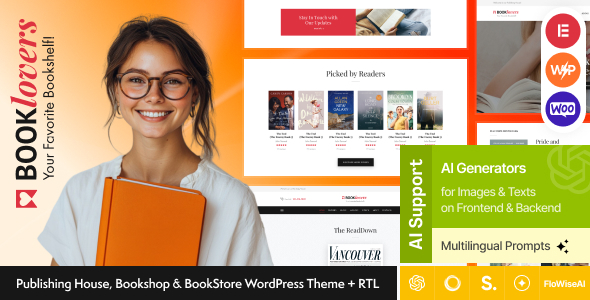 Booklovers 2.23 - Publishing House Bookshop & BookStore WordPress Theme  RTL