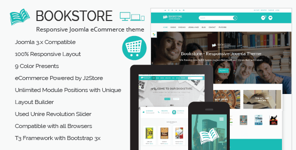 Bookstore 1.1 - Responsive Joomla eCommerce Theme
