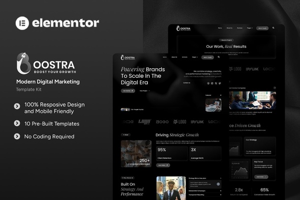 Boostra - Modern Digital Marketing Elementor Template Kit