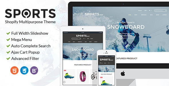 Bootstrap 1.1 - Shopify Theme Winter Sports & Outdoors