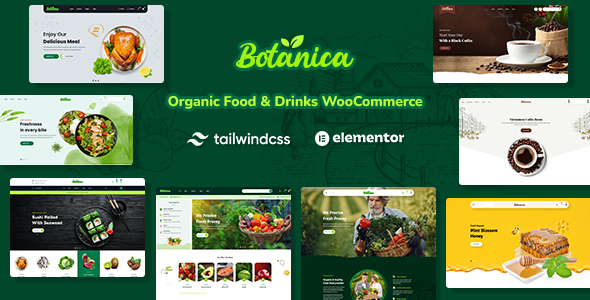 Botanica 3.3.1 - Food & Drinks Tailwind CSS WooCommerce Theme