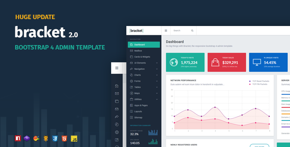 Bracket 2.0 Responsive Bootstrap 4 Admin Template