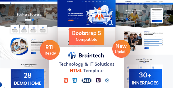 Braintech 1.7 - Technology & IT Solutions HTML Template