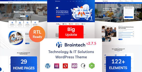 Braintech 3 Technology & IT Solutions WordPress Theme