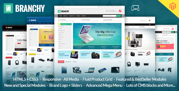 Branchy 1.9.2.2 - Magento Responsive Theme
