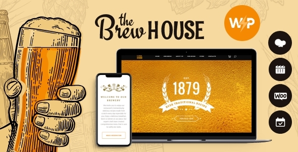 BrewHouse 1.8.3 - Brewery  Pub  Restaurant WordPress Theme