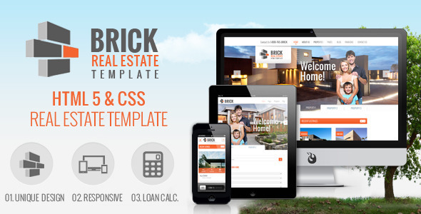 Brick 1.4 - Responsive Real Estate Site HTML Template