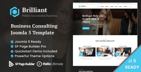 Brilliant 5.0.1 - Business Consulting Joomla 5 Template