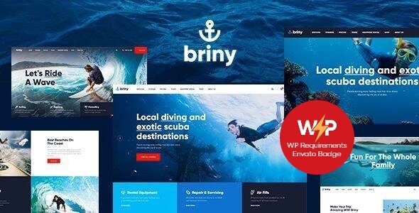 Briny  Scuba Diving & Water Sports WordPress Theme  RTL