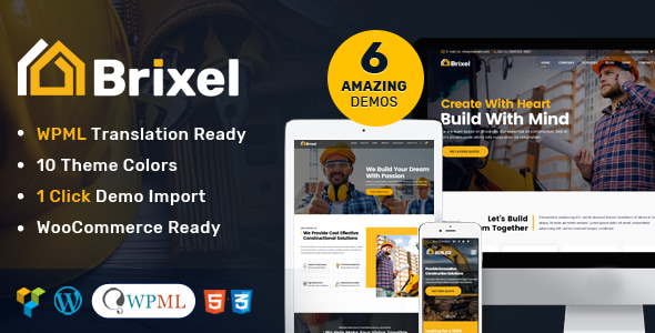 Brixel 2.1.0 - Building Construction WordPress Theme