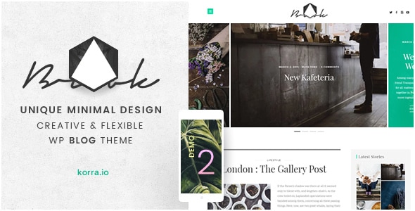 Brook  Light & Responsive WordPress Blog Theme
