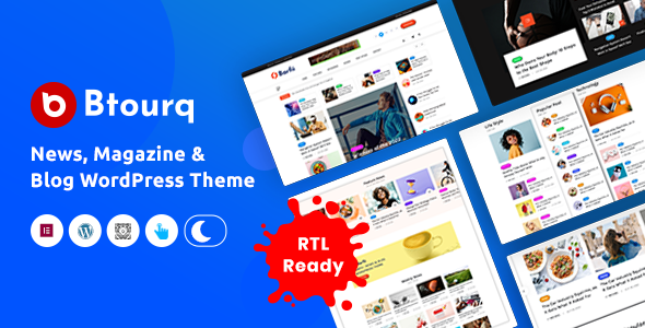 Btourq 1.0.6 - WordPress News Magazine Theme