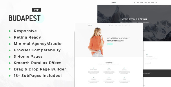 Budapest  Minimal Multi-Purpose Portfolio WordPress Theme