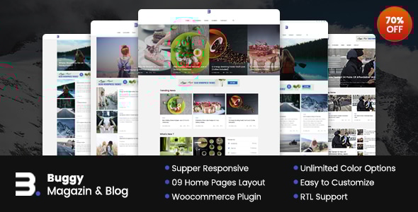 Buggy 0.0 - Magazine & Blog WordPress Themes