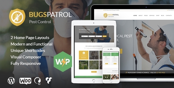 BugsPatrol 1.6.3 - Pest Control  & Disinsection Services WordPress Theme