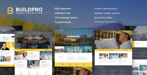 BuildPro 1.1.6 - Business Building & Construction WordPress Theme
