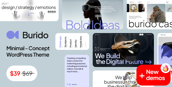 Burido 1.1.0 - Minimal Multipurpose WordPress Theme