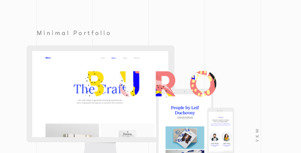 Buro 1.1.2 - Minimal Bootstrap & Typography Portfolio Template