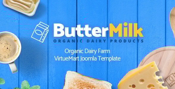 ButterMilk - Organic Dairy Farm VirtueMart Joomla Template