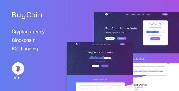 BuyCoin 2.1 - Cryptocurrency Landing Page
