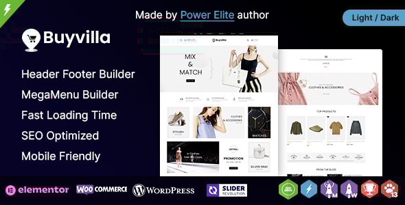 Buyvilla WP 3.4.0 - Multipurpose Elementor WooCommerce Theme